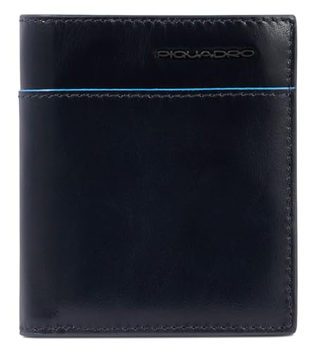 Piquadro Blue Square Revamp Vertical Men´s Wallet with Coin Pocket RFID Blue von Piquadro