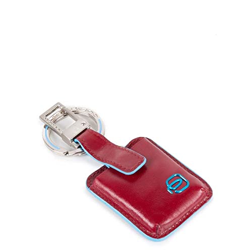 Piquadro Blue Square Schlüsselanhänger, Leder, Rot, 10 cm von Piquadro