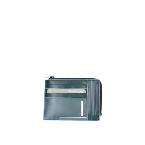 Piquadro Blue Square Zipper Coin Pouch RFID Green/Blue von Piquadro