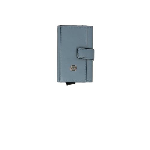 Piquadro Circle Compact Wallet with Single Slider RFID Light Blue - Beige von Piquadro