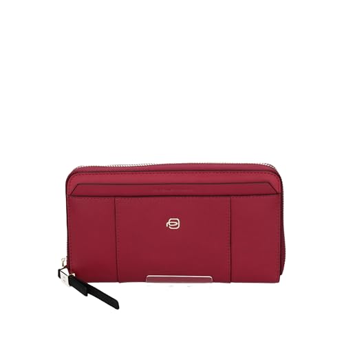 Piquadro Circle Zip Around Women's Wallet RFID Red von Piquadro