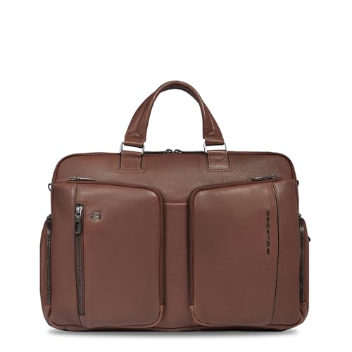 Piquadro Cronus Briefcase 2 Compartments L Brown von Piquadro