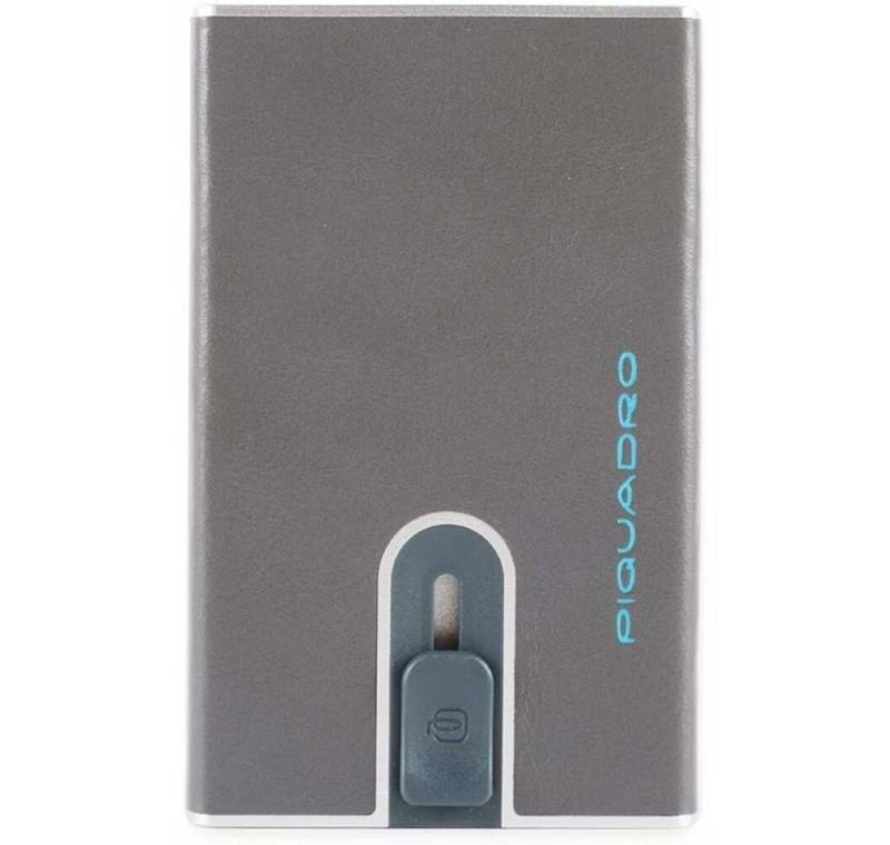 Piquadro Geldbörse Wallet Blue Square Male Sliding System Grey von Piquadro