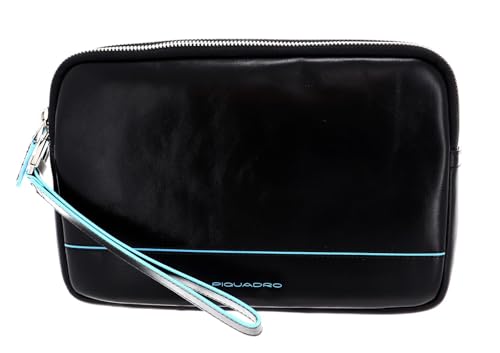 Piquadro Herren Astuccio in Pelle Con cerniera e laccio laterale Geldbörse, Nero von Piquadro