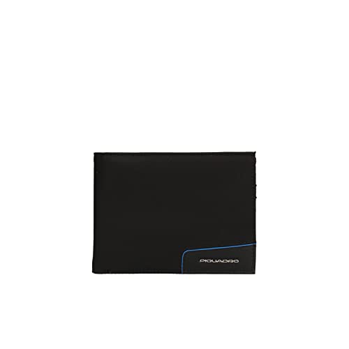 Piquadro Herren Geldbörse Ryan Leder Schwarz RFID-geschützt 12.5cm x 9.5cm x 1.5cm 4 Kreditkartenfächer von Piquadro