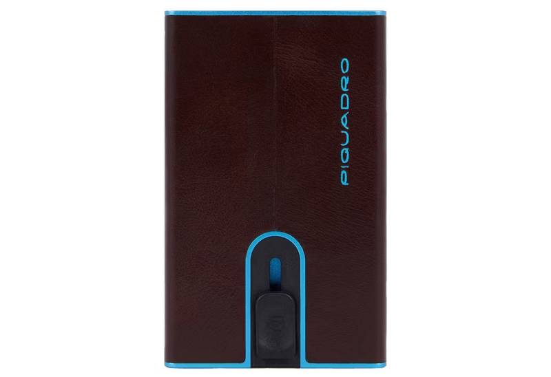 Piquadro Kartenetui Blue Square - Kreditkartenetui 11cc 10 cm RFID (mahogany) von Piquadro