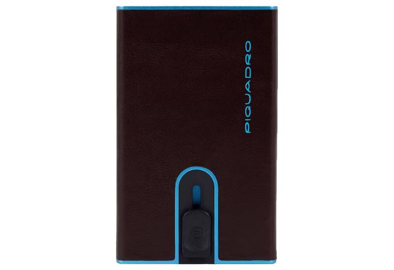 Piquadro Kartenetui Blue Square - Kreditkartenetui 11cc 10 cm RFID (mahogany) von Piquadro