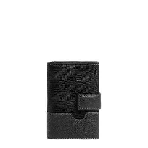 Piquadro Kartenetui Herren automatik Mann Leder und Stoff schwarz von Piquadro