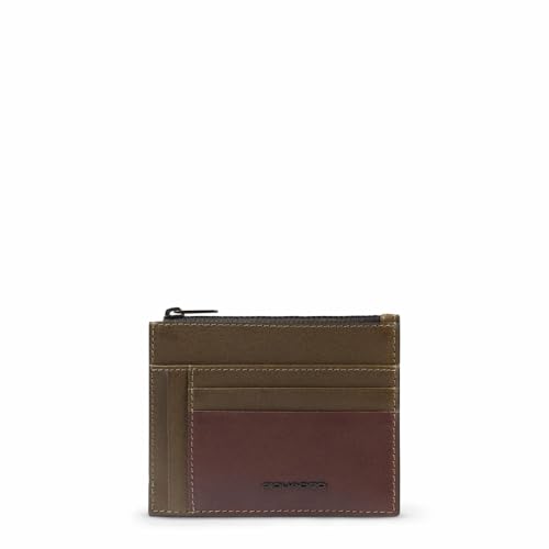 Piquadro Kartenetui Herren mit Münzfach Mann Leder grün/braun von Piquadro