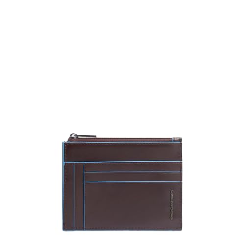 Piquadro Kartenetui Herren mit Münzfach Unisex Leder mahagonibraun von Piquadro