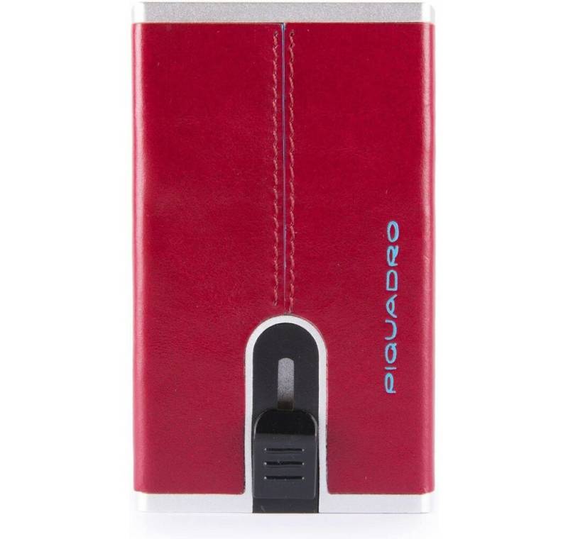 Piquadro Kartenetui Wallet Compact Blue Square Male Red von Piquadro