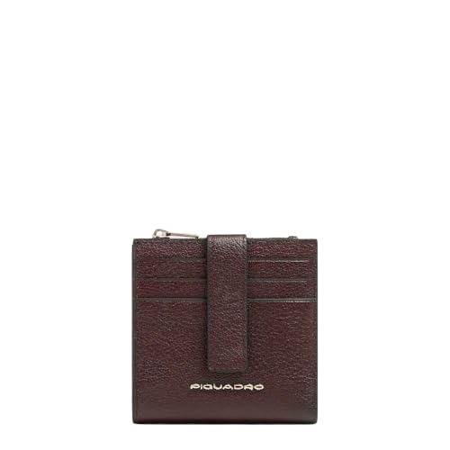 Piquadro Kartenhalter Damen mit Münzfach Frau Leder Bordeaux von Piquadro