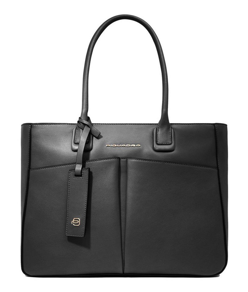 Piquadro Laptoptasche Women's Computer Tote RFID, aus echtem Kalbsleder von Piquadro