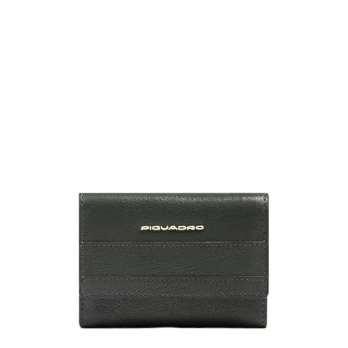Piquadro Portemonnaie Damen, klein Frau Leder grün von Piquadro