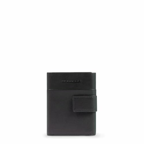 Piquadro Portemonnaie Herren im Taschenformat Mann Leder schwarz von Piquadro