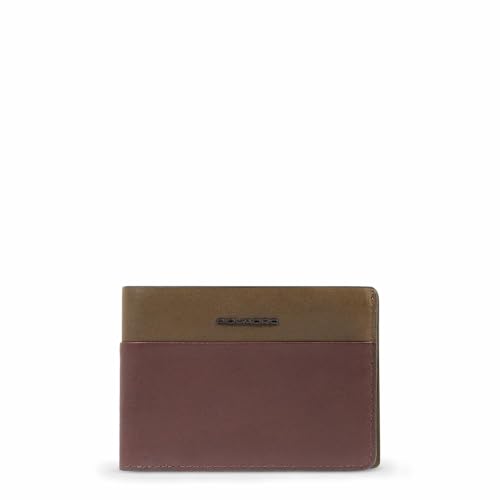 Piquadro Portemonnaie Herren mit Klapp-Ausweisfenster Mann Leder grün/braun von Piquadro
