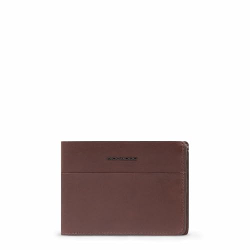 Piquadro Portemonnaie Herren mit Münzfach Mann Leder Dunkelbraun von Piquadro