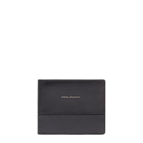 Piquadro Portemonnaie Herren mit Münzfach Mann Leder schwarz von Piquadro