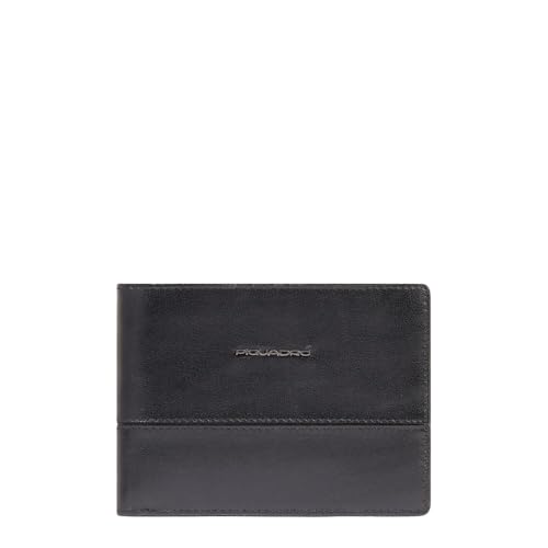 Piquadro Portemonnaie Herren mit Münzfach Mann Leder schwarz von Piquadro
