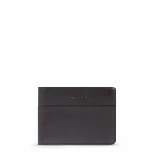 Piquadro Portemonnaie Herren mit Münzfach Mann Leder schwarz von Piquadro