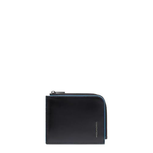 Piquadro Portemonnaie Kartenetui Herren Unisex Leder schwarz von Piquadro