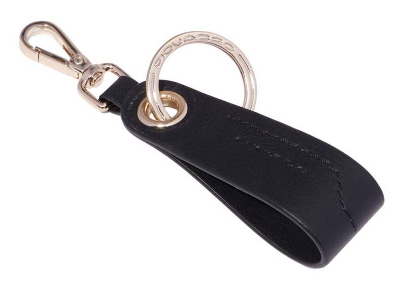 Piquadro Schlüsselanhänger Keychain With Carabiner Hook, aus echtem Rindsleder von Piquadro