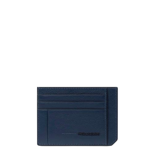 Piquadro Schmaler Kartenhalter Herren im Taschenformat Mann Leder blau von Piquadro