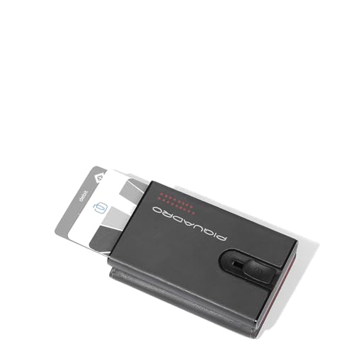 Piquadro Urban Compact Wallet with Single Slider RFID Grey - Black von Piquadro