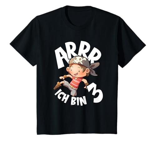 Kinder Arr ich bin 3 I Pirat 3 Jahre 3. Geburtstag Jungen T-Shirt Kinder Arr ich bin 3 I Pirat 3 Jahre 3. Geburtstag Jungen T-Shirt von Pirat Kinder Kostüm Geburtstagsshirt Geschenkidee