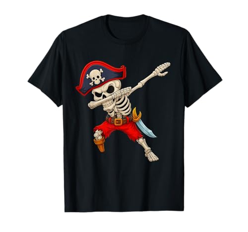 Piraten-Skelett Dabbing Lustiges Halloween-Kostüm Kinder T-Shirt von Pirate Dabbing Skeleton Fun Humor