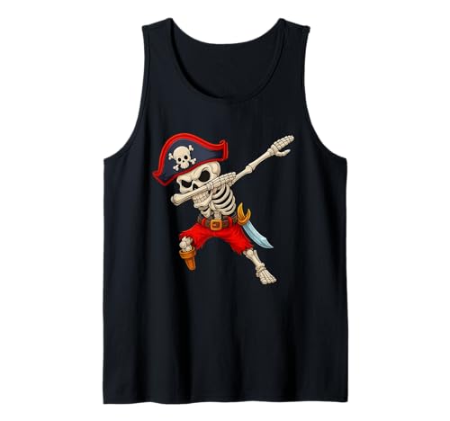 Piraten-Skelett Dabbing Lustiges Halloween-Kostüm Kinder Tank Top Piraten-Skelett Dabbing Lustiges Halloween-Kostüm Kinder Tank Top von Pirate Dabbing Skeleton Fun Humor