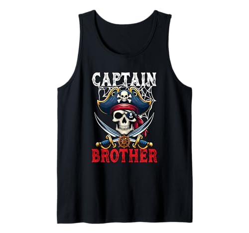 Captain Brother Halloween Horror Skull As Pirate Costume Men Tank Top von Pirate Lover Halloween Costume