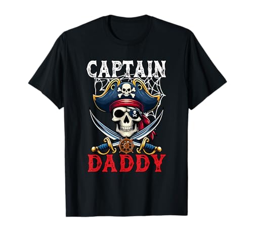 Captain Daddy Halloween Horror Skull As Pirate Costume Men T-Shirt von Pirate Lover Halloween Costume