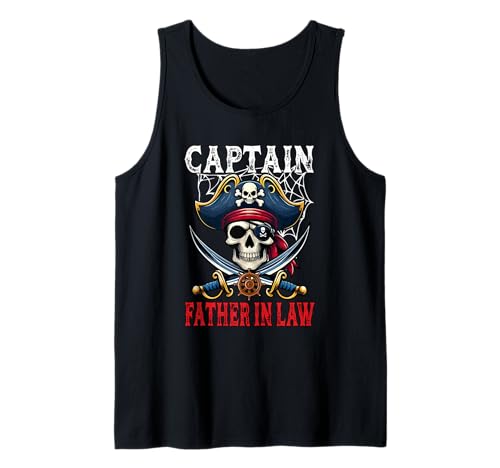 Captain Father In Law Halloween Skull As Pirate Costume Men Tank Top von Pirate Lover Halloween Costume