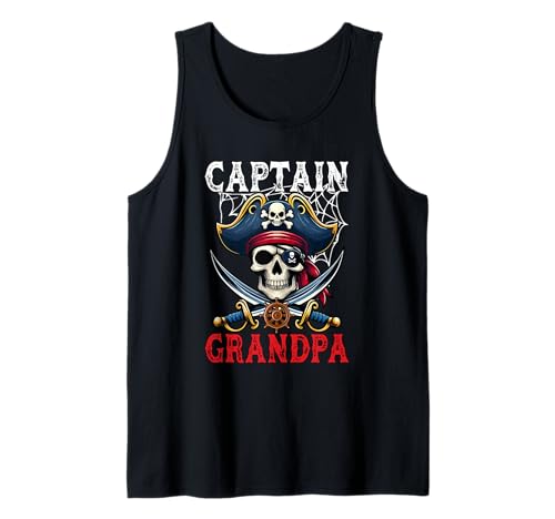 Captain Grandpa Halloween Horror Skull As Pirate Costume Men Tank Top von Pirate Lover Halloween Costume
