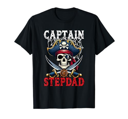 Captain Stepdad Halloween Horror Skull As Pirate Costume Men T-Shirt von Pirate Lover Halloween Costume