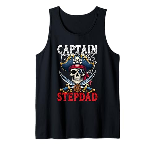 Captain Stepdad Halloween Horror Skull As Pirate Costume Men Tank Top von Pirate Lover Halloween Costume