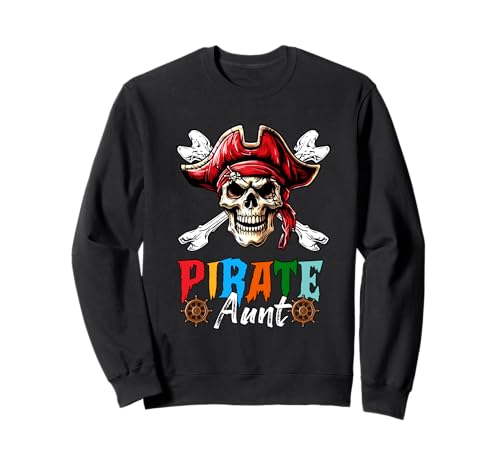 Pirate Aunt Horror Pirate Skull Matching Women Family Lover Sweatshirt Pirate Aunt Horror Pirate Skull Matching Women Family Lover Sweatshirt von Pirate Lover Mother's Day Costume