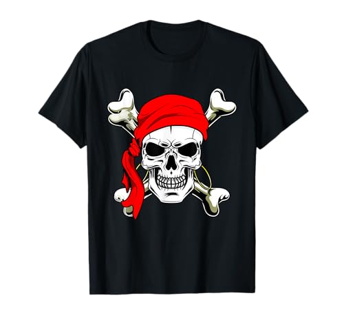 Lustiges Piraten-Totenkopf-Kostüm für Herren, Jungen, Kinder T-Shirt Lustiges Piraten-Totenkopf-Kostüm für Herren, Jungen, Kinder T-Shirt von Pirate Skull Crossbones Halloween Costume Pat