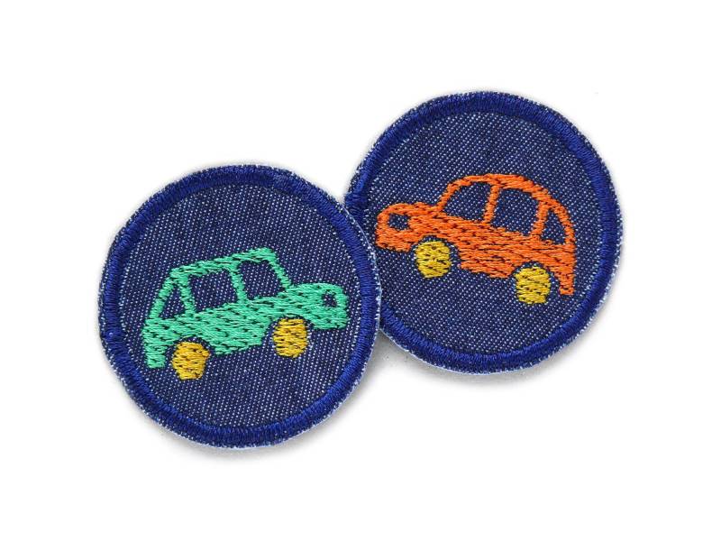 2 Kleine Bügelpatches Mit Oldtimer Autos, 4 cm, Mini Flicken Zum Aufbügeln Für Kinder von Piratenbande