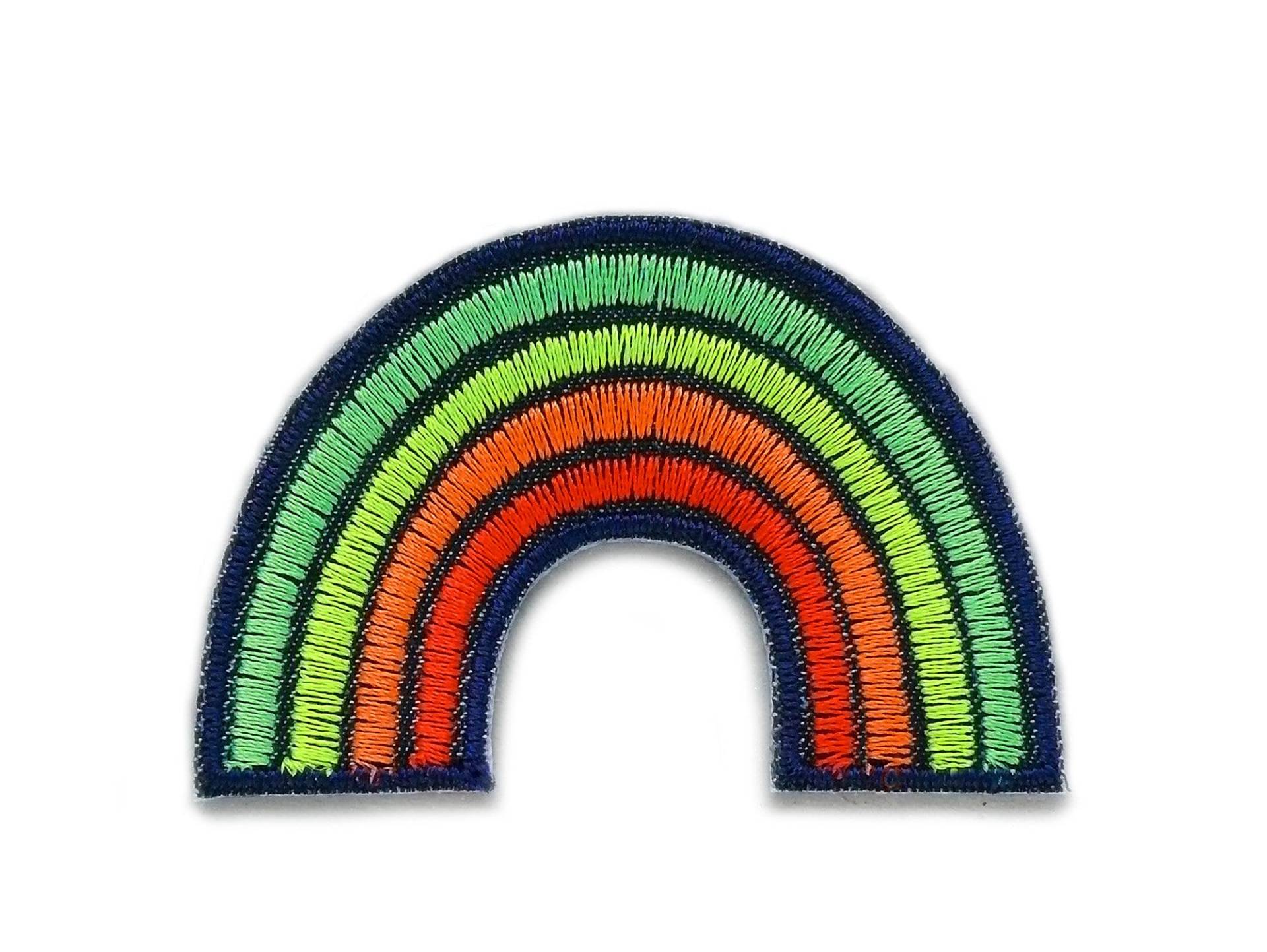 Regenbogen Aufnäher Zum Aufbügeln Neon, 7x5 cm, Patch Aufbügler Bügelbild Gestickt Regenbogen Aufnäher Zum Aufbügeln Neon, 7x5 cm, Patch Aufbügler Bügelbild Gestickt von Piratenbande