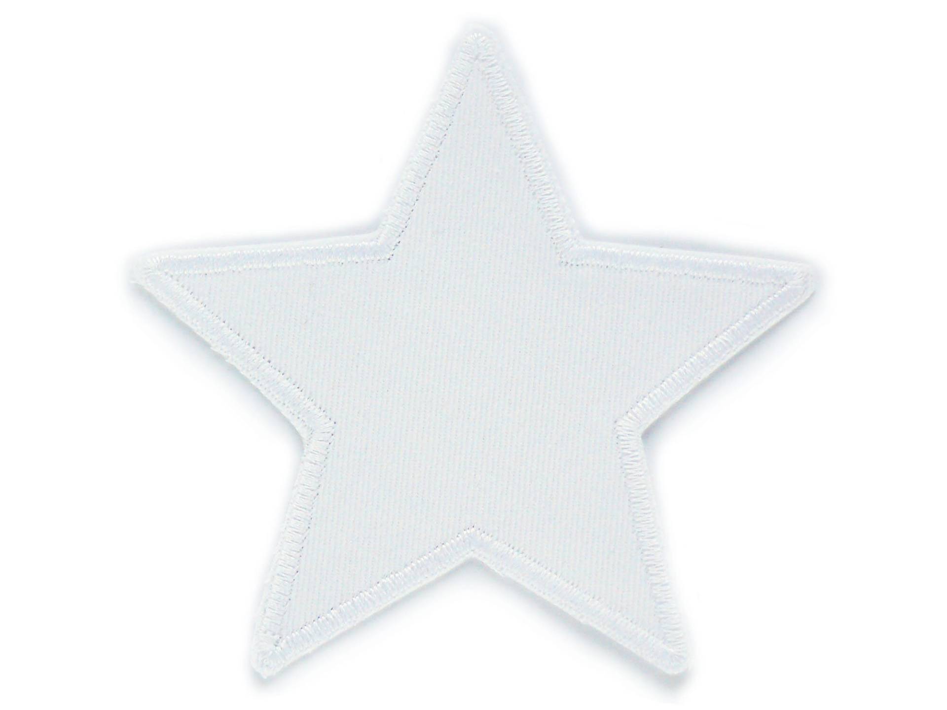 stern Weiß Applikation Bügelflicken, 10 cm, Aufnäher Zum Aufbügeln, Flicken Bügelbild von Piratenbande