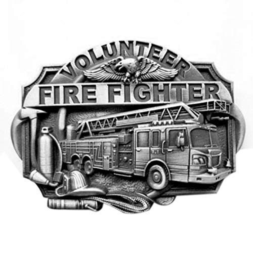 Buckle Freiwillige Feuerwehr, Firefighter, Gürtelschnalle von Piratenladen