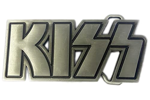 Buckle mit Kiss Chrom Logo, Hard Rock, Gürtelschnalle von Piratenladen