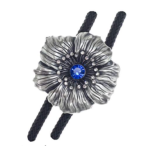 Piratenladen Bolo Tie Hochzeits-Blume, echt versilbert!!, Bolotie, Western Krawatte von Piratenladen