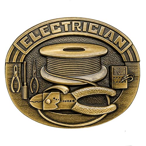 Piratenladen Buckle Elektriker, Elektroinstallateur, Electrician, Handwerk, Gürtelschnalle von Piratenladen