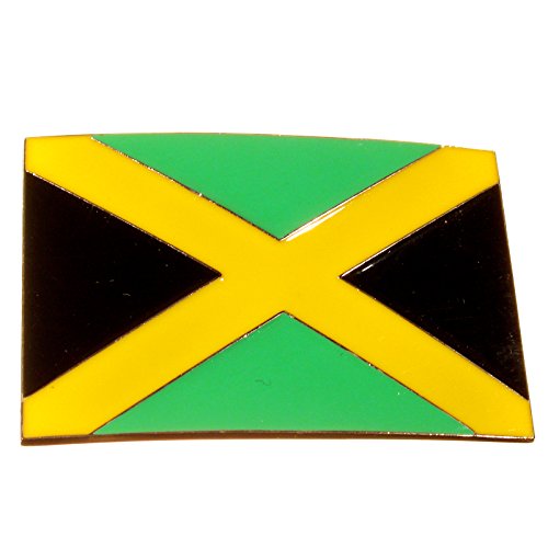 Piratenladen Buckle Nationalflagge Jamaika, Rasta, Reggae, Gürtelschnalle von Piratenladen