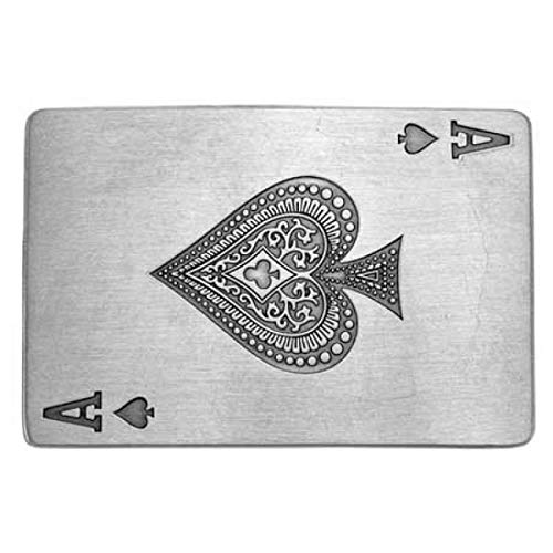 Piratenladen Buckle Pik Ass, Ace of Spades, Spade, Poker, Gürtelschnalle von Piratenladen