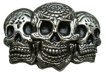 Piratenladen Buckle Skulls, Totenköpfe, Tattoo - Gürtelschnalle von Piratenladen