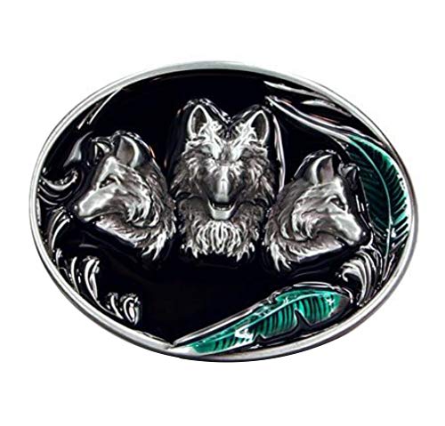 Piratenladen Buckle mit Wolfsköpfen - Gürtelschnalle - Wolf - Wölfe von Piratenladen